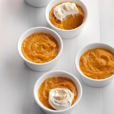 sobremesa de chiffon de abóbora laranja