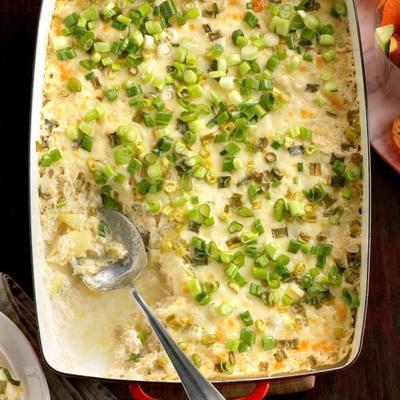 incrível caranguejo de três queijos e alcachofra