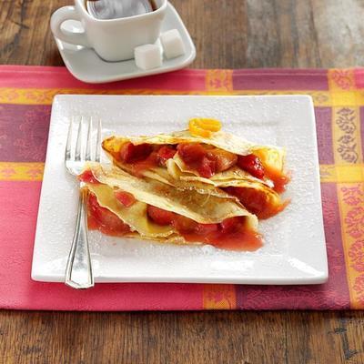 crepes de laranja ruibarbo