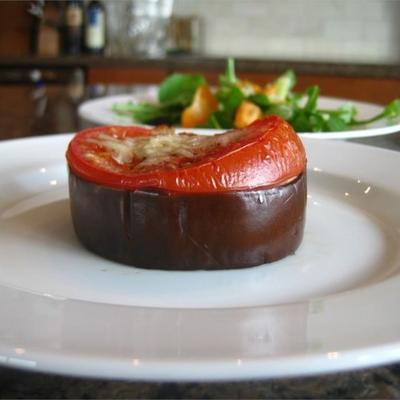 tomate berinjela assar