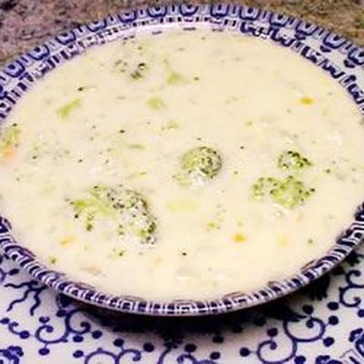 sopa de queijo com brócolis