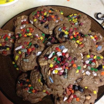 biscoitos de chocolate estrada rochosa