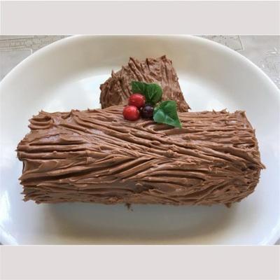 decadência do chocolate yule log