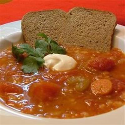 sopa de cevada de tomate