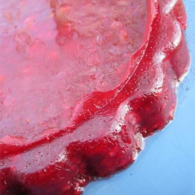 molde de gelatina de framboesa