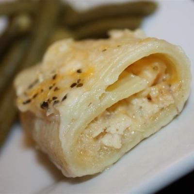 conchas recheadas de frango com molho de xerez