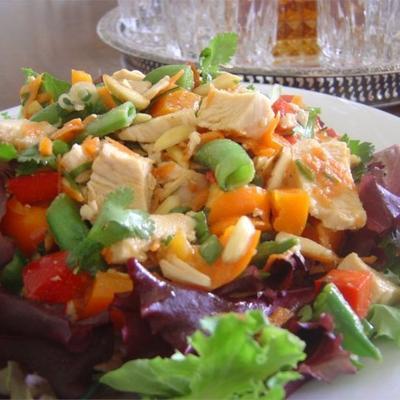 salada de frango de amêndoa