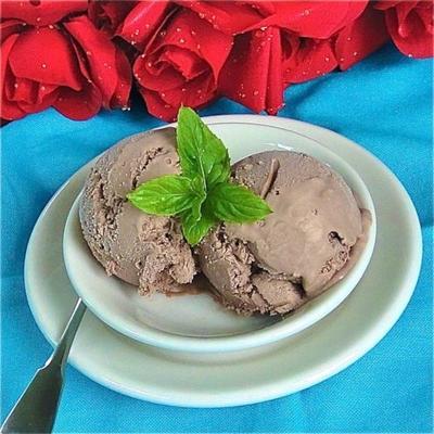 sorvete de calda de chocolate
