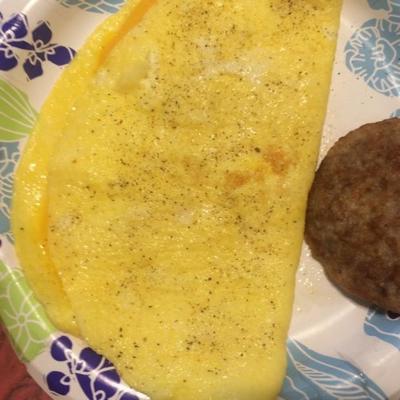 omelete suave e queijo