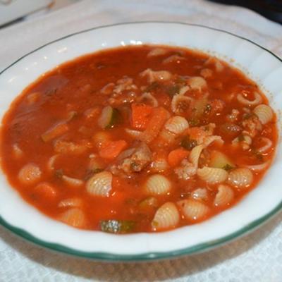 sopa de linguiça siciliana
