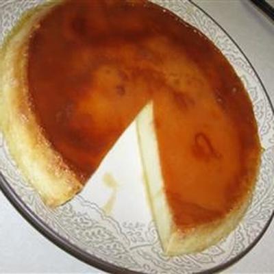 flan vitrificado com caramelo