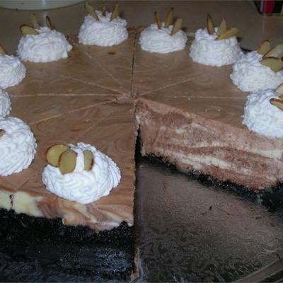 cheesecake de chocolate com amêndoa de chocolate