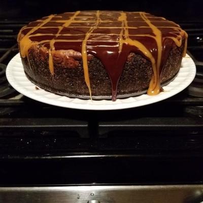 cheesecake de chocolate com caramelo