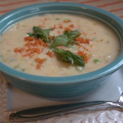 sopa de milho vegetariana fácil