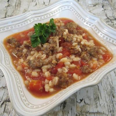 sopa de cevada de carne italiana da mãe