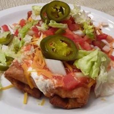 chimichangas de carne picada