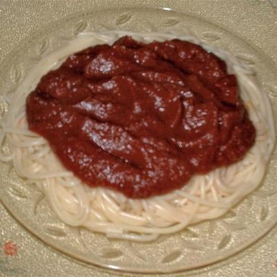 molho de espaguete de suco de tomate