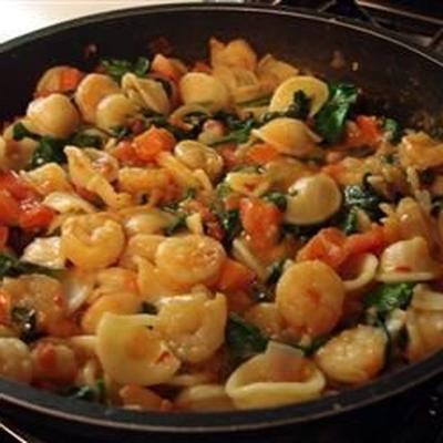 camarão cajun orecchiette