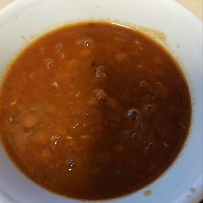 tomate picante e sopa de lentilha