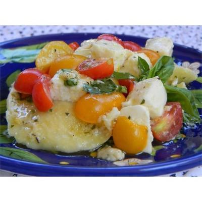 ravioli com tomate cereja e queijo