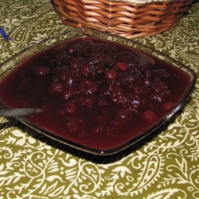 molho de cranberry de avelã