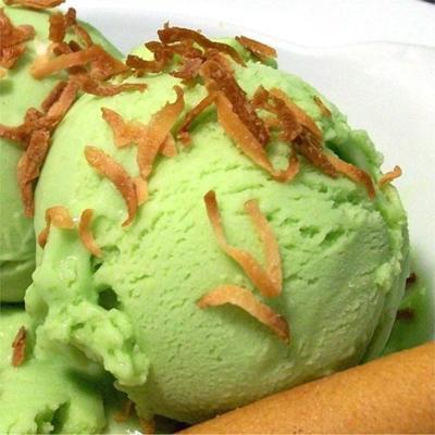 sorvete de coco-abacate
