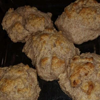 biscoitos de gota de trigo integral