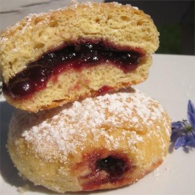 donuts de fogueira com açúcar