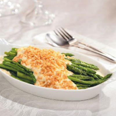 espargos parmesão gratinado