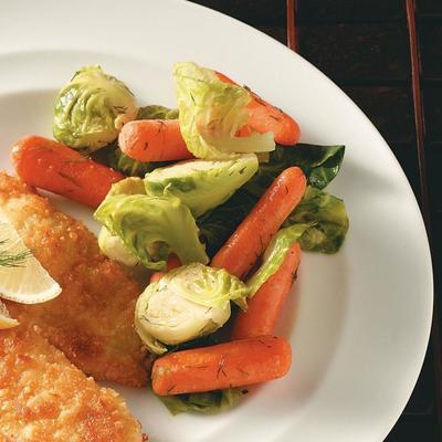 cenoura e brussle sprout dill medley