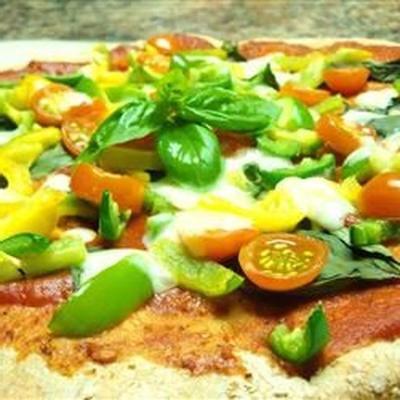 pizza fácil tomate-manjericão