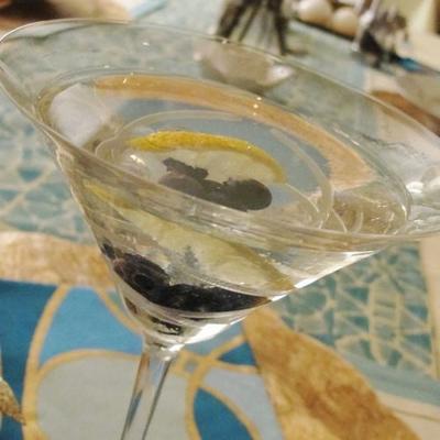 martini de limão e mirtilo