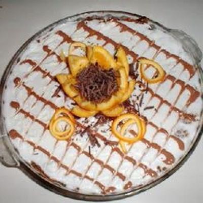 cheesecake de toranja laranja-chocolate
