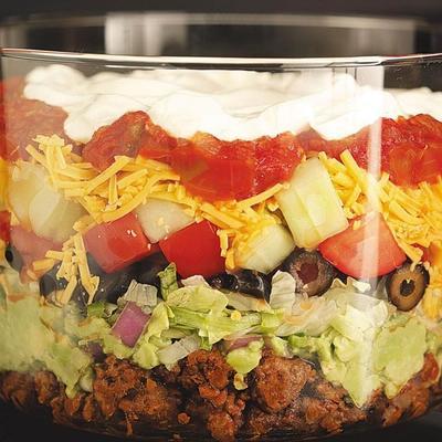 Salada de taco de 9 camadas