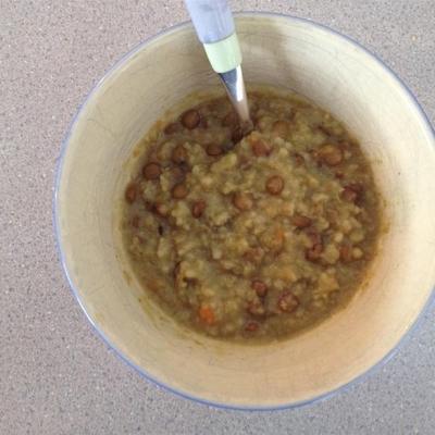 sopa de caril lentilha