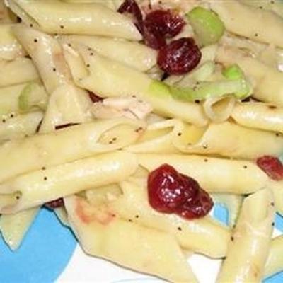 salada de macarrão de frango de semente de papoula limão