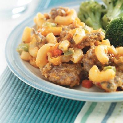 ceia de macarrão fácil salsicha
