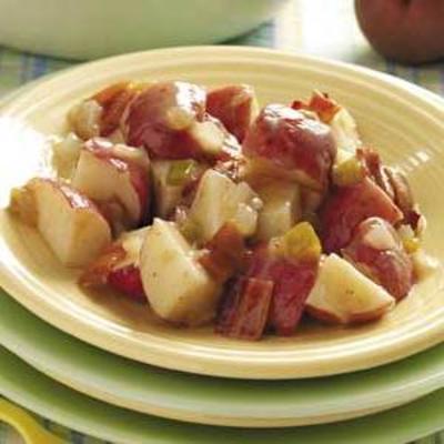 bacon balsâmico e salada de batata