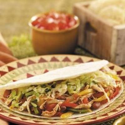 fajitas de frango crock-pot