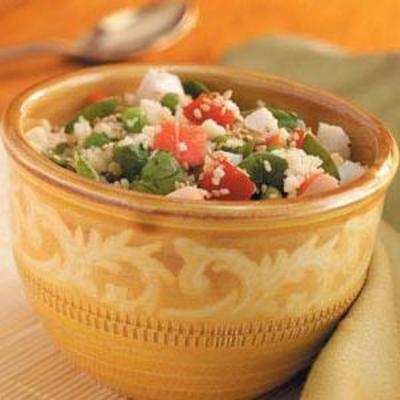 salada de frutos do mar cuscuz