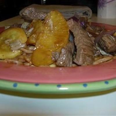 carne tailandesa suave com molho de tangerina