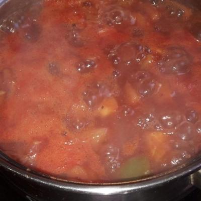 molho de tomate cozido doce e suave