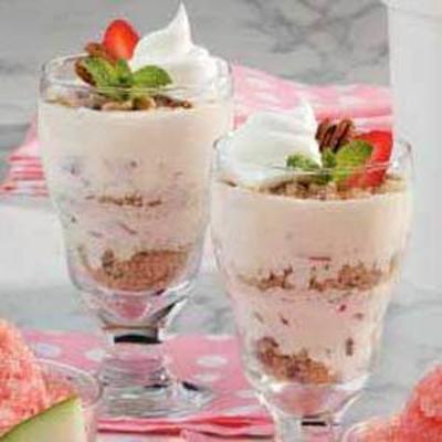 morango parfaits crocante desmoronar