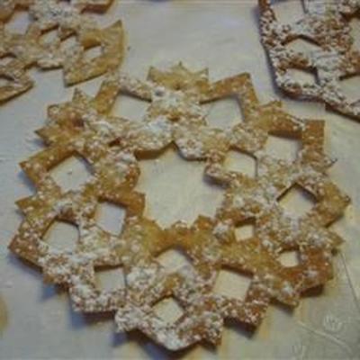 cookies escandinavos do floco de neve