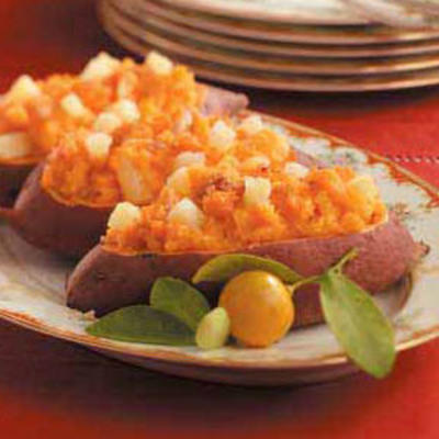 barcos de batata-doce