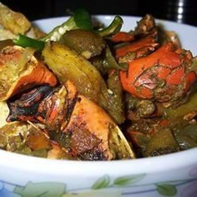 caril picante de caranguejo - estilo bangla