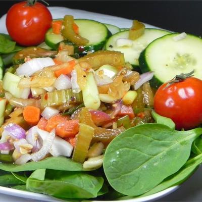 salada vegetariana em conserva