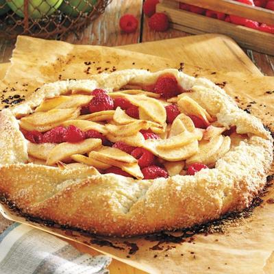 torta de framboesa de maçã rústica