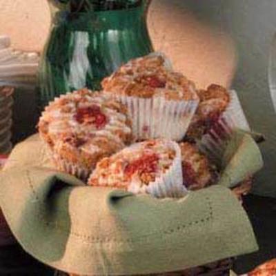 muffins de streusel de framboesa