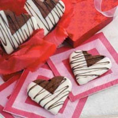 bolinhos de chocolate coração